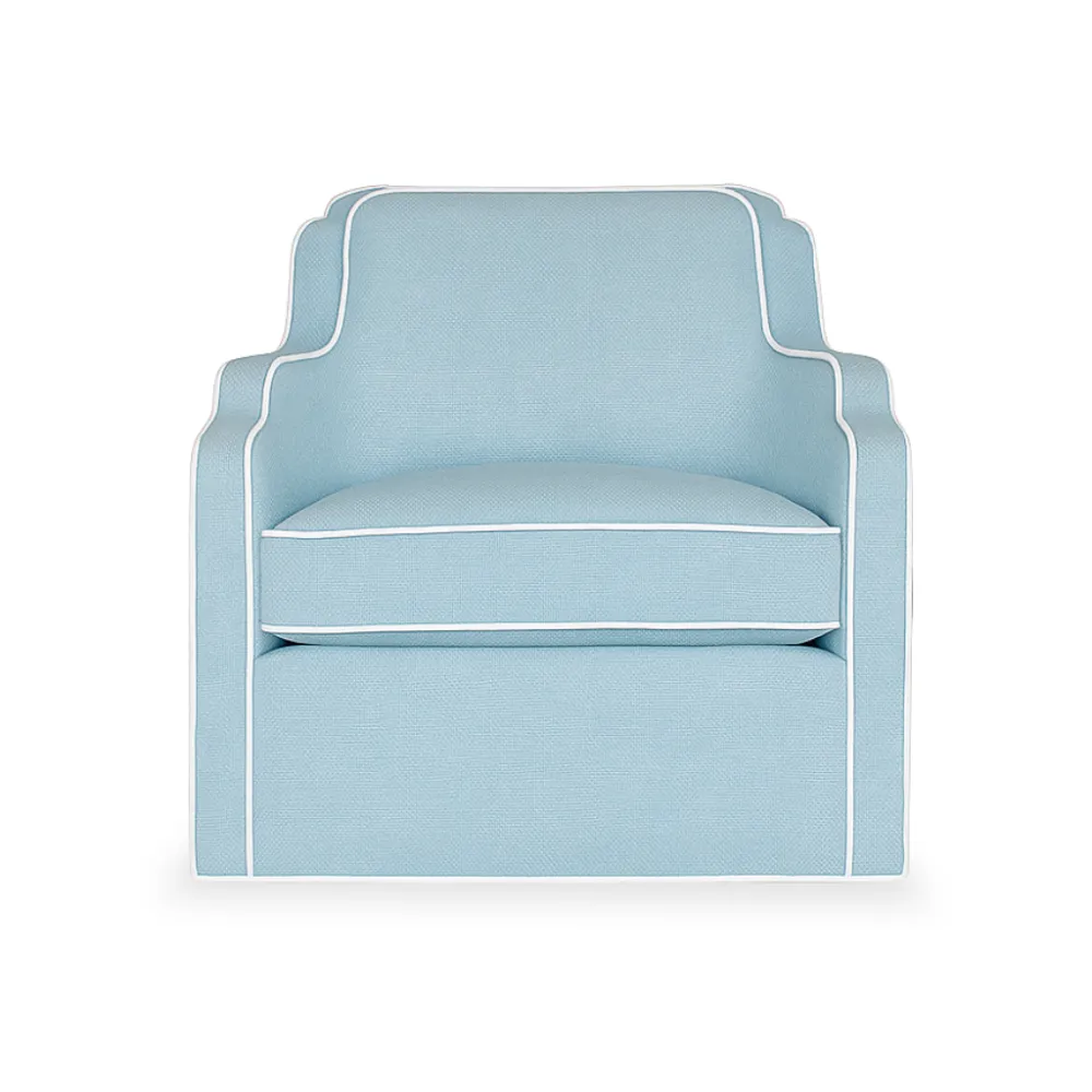 Scalloped Swivel Chair