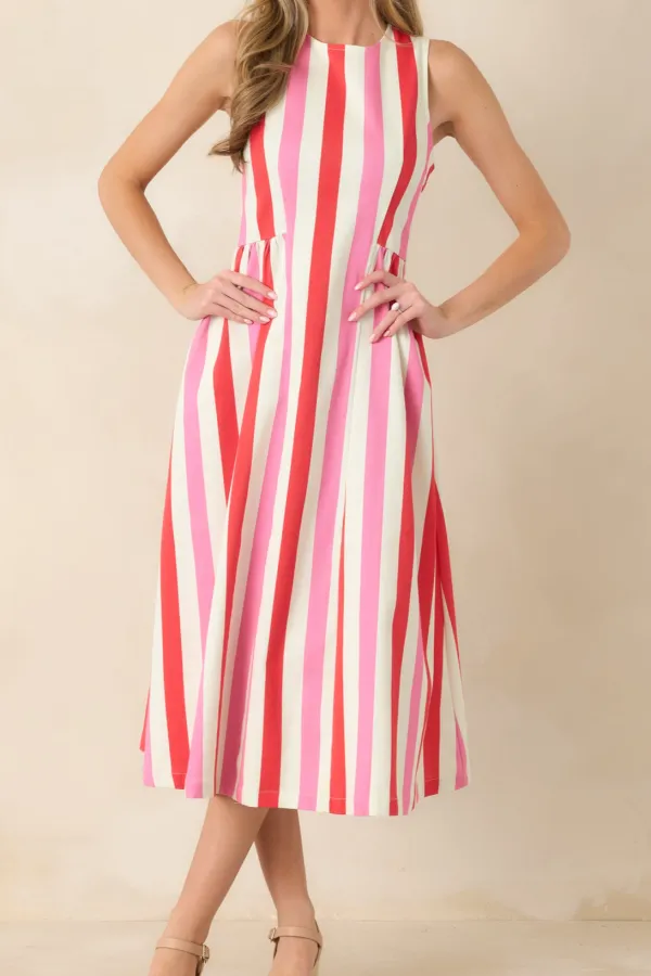 Structured Shape Midi Dress