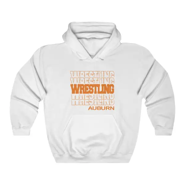 Soft Fleece Modern Stacked Wrestling Graphic Pullover Hoodie