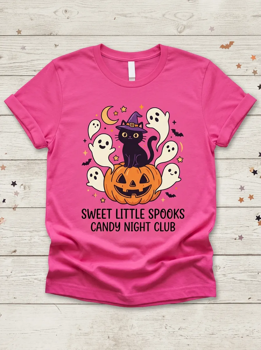 Moonlit Halloween Graphic T-Shirt