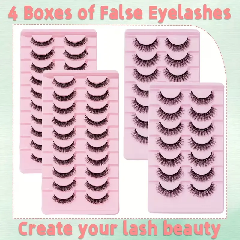Natural Volume False Eyelashes Set