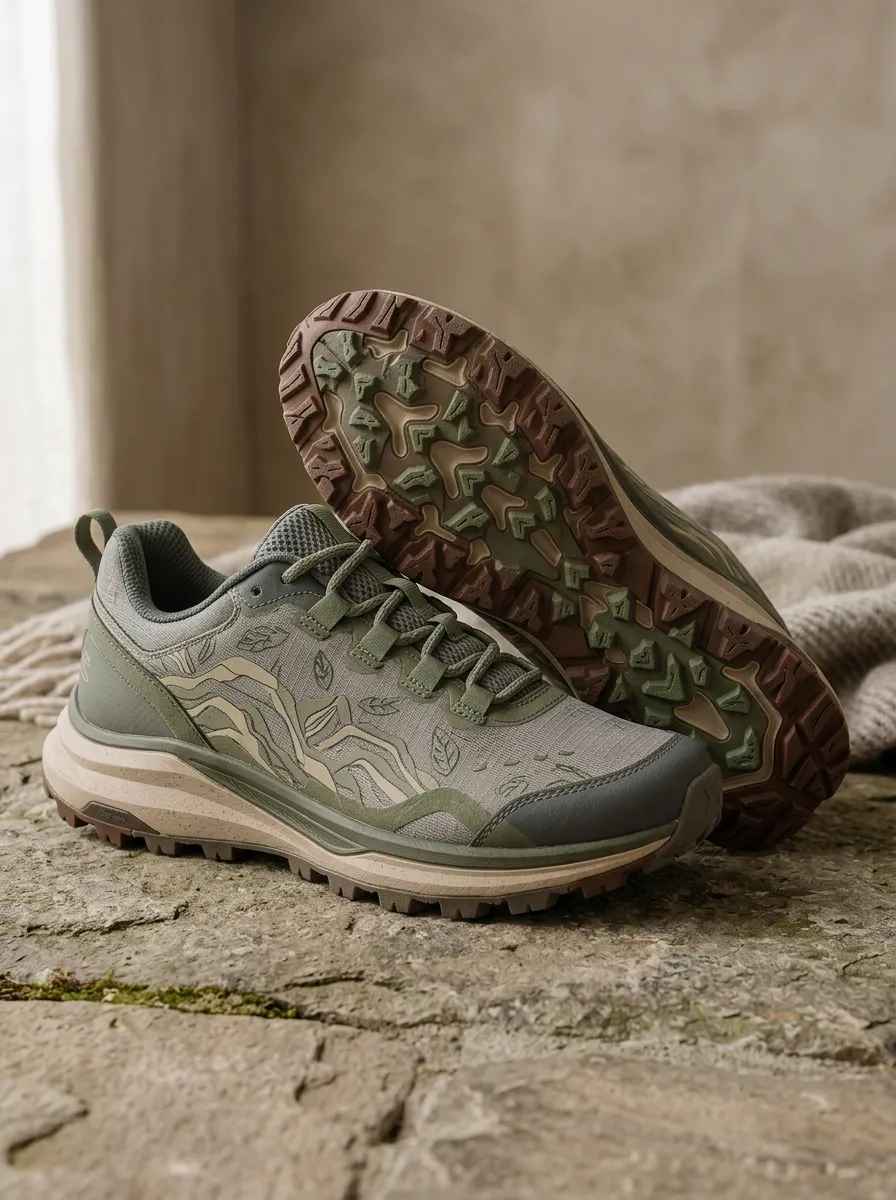 Women's Outdoor Hiking Nature Leaf Camo Printed Sneakers