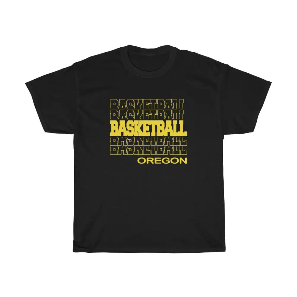 Basketball Oregon in Modern Stacked Lettering