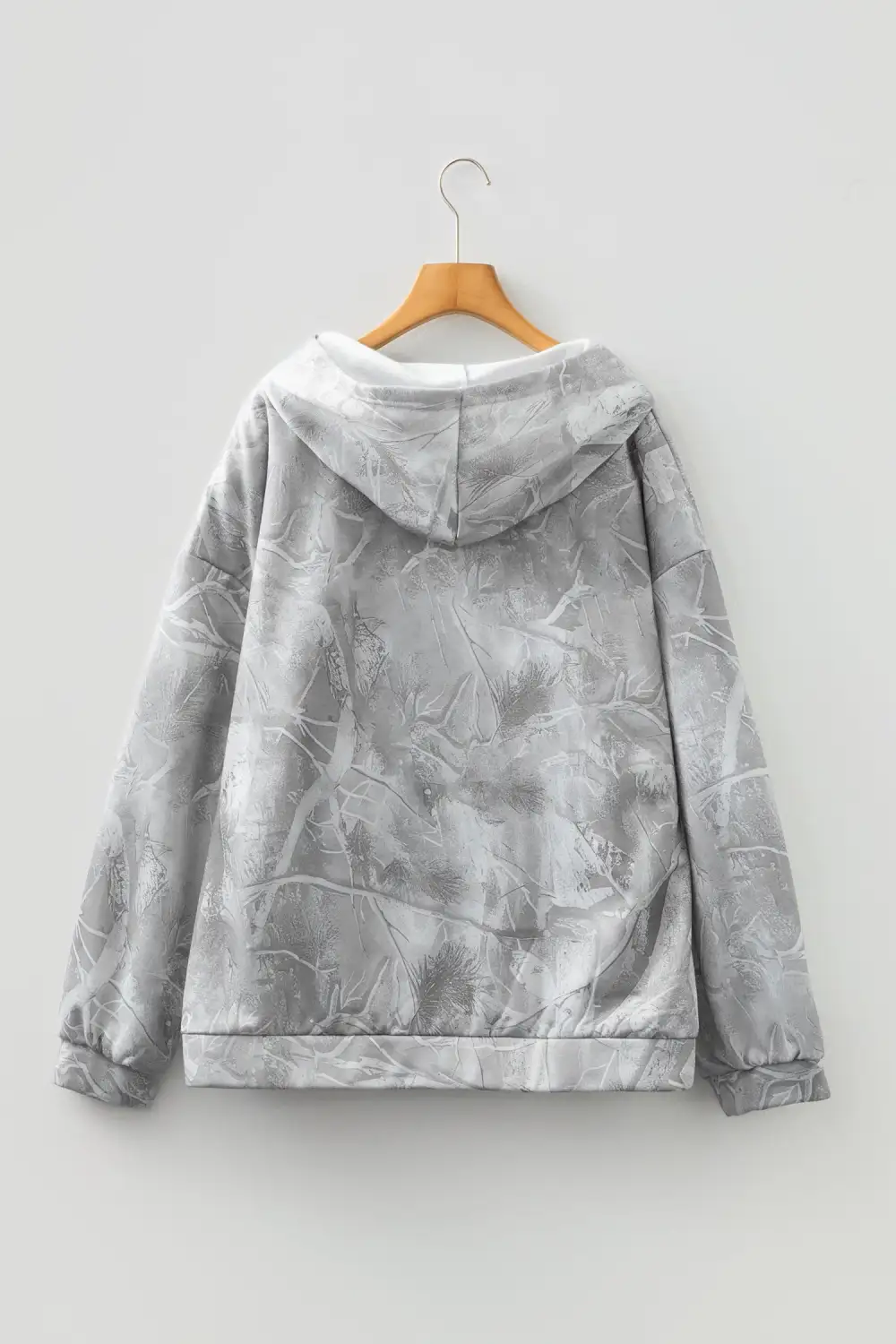 Pocketed Oversized Camouflage Hoodie