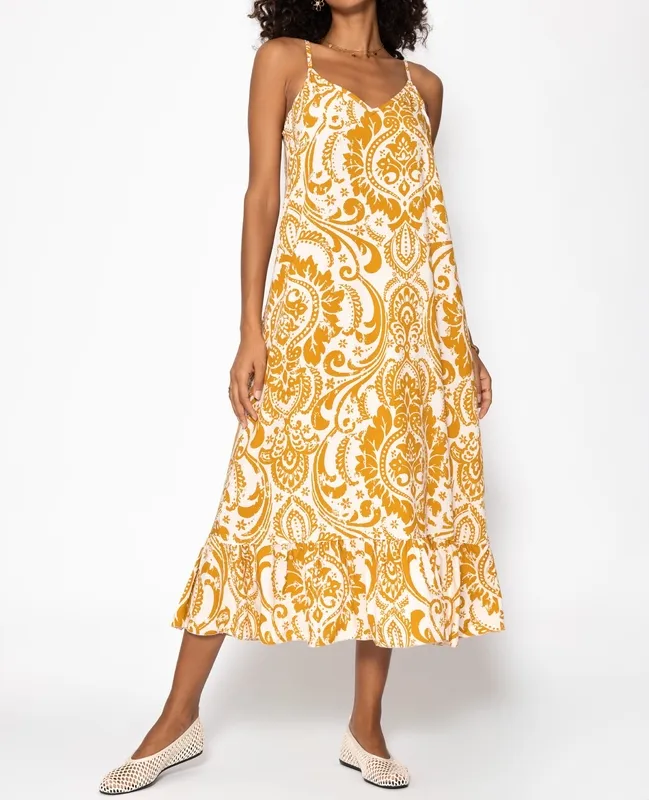 Yellow Print Everyday Dress