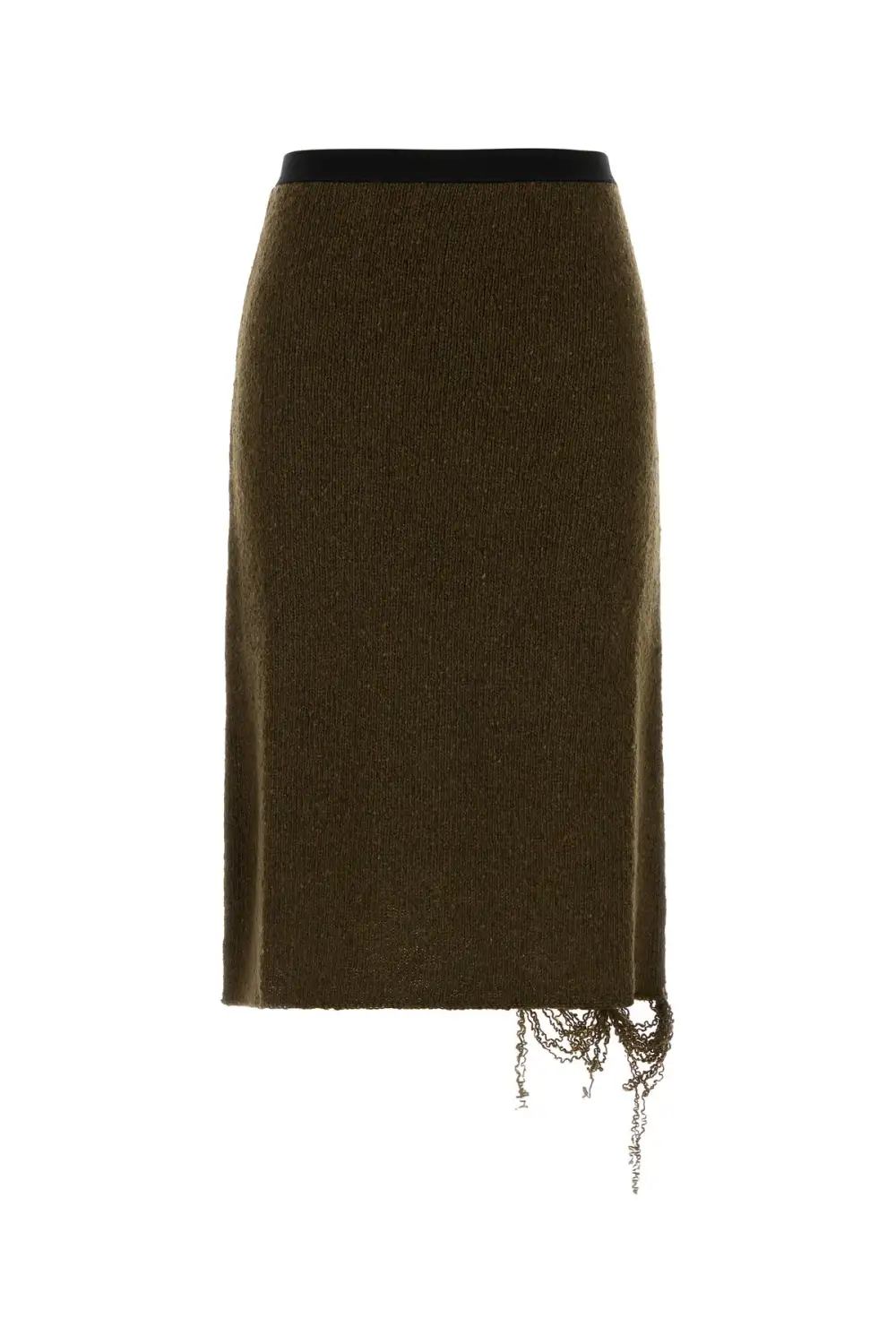 Wool-Blend Wool Skirt