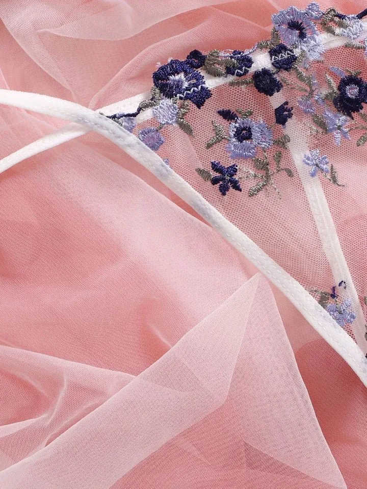 Sculpted Floral Lingerie Set