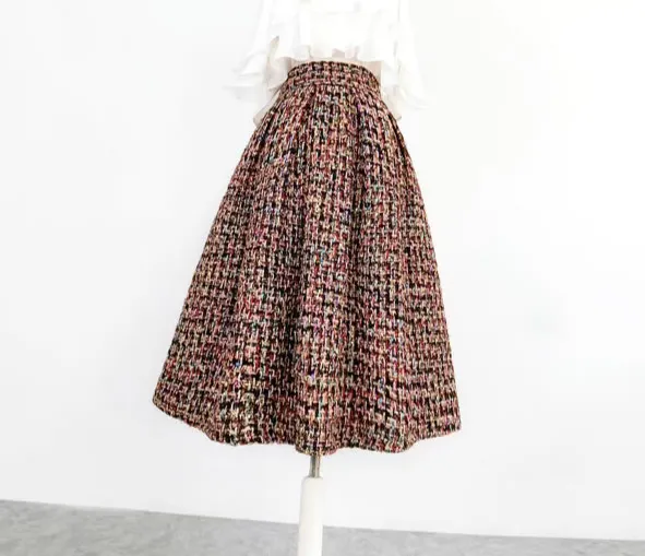 Minimal Clean Everyday Casual Embroidered Skirt