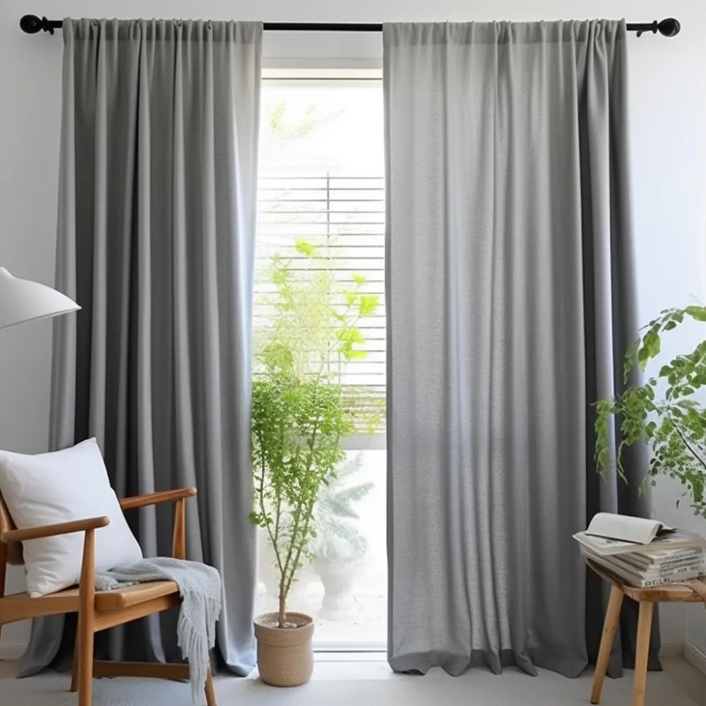 Rod Pocket Multi Lining Linen Curtain