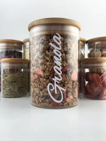 Glass Spice Pan Kitchen Storage Organizer