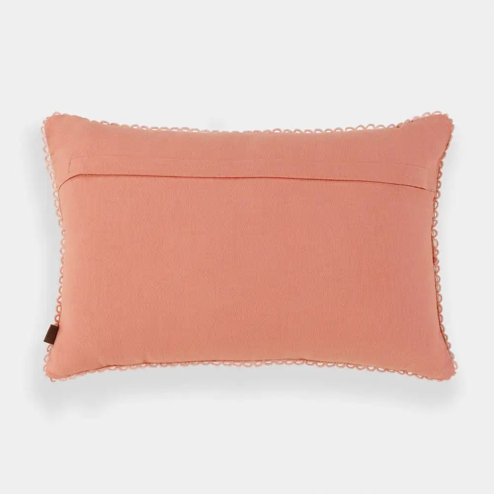 Striped Floral Velvet Cushion Cover