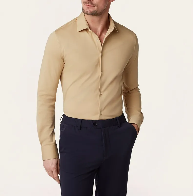 Knit Non-Iron Shirt Sand