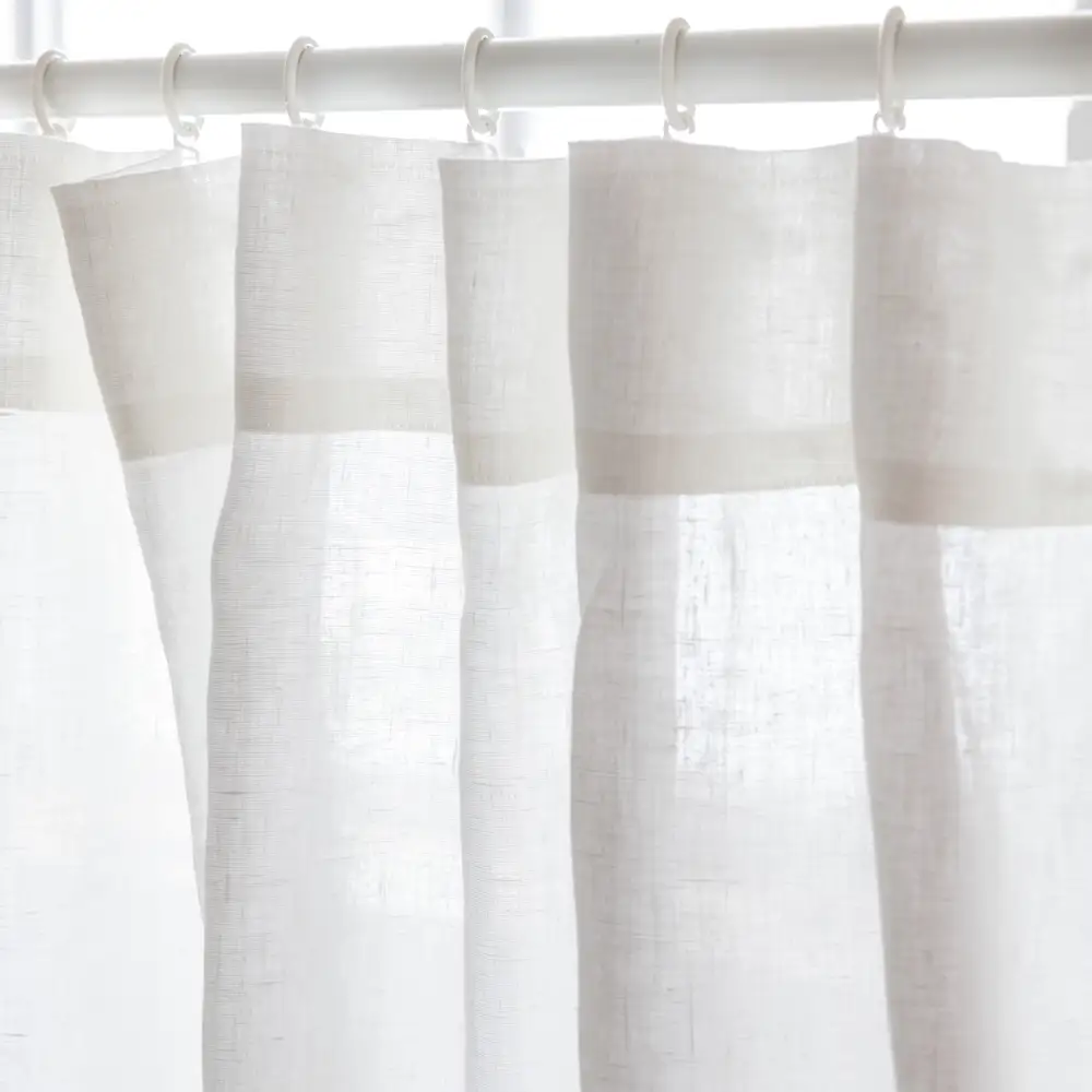 Wave Bay Linen Curtain Panel