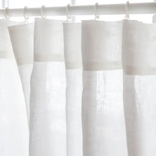 Wave Bay Linen Curtain Panel