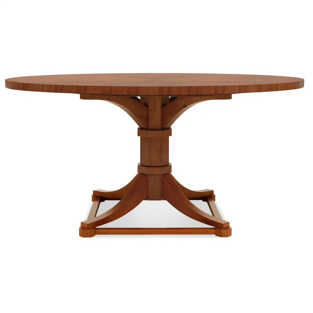 Geometric Walnut Dining Table
