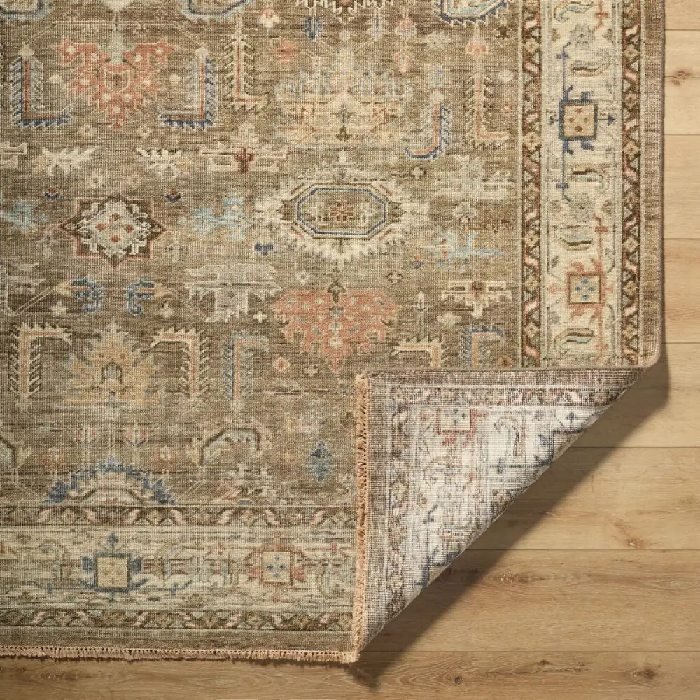 Patterned Wool Fringe Carpet