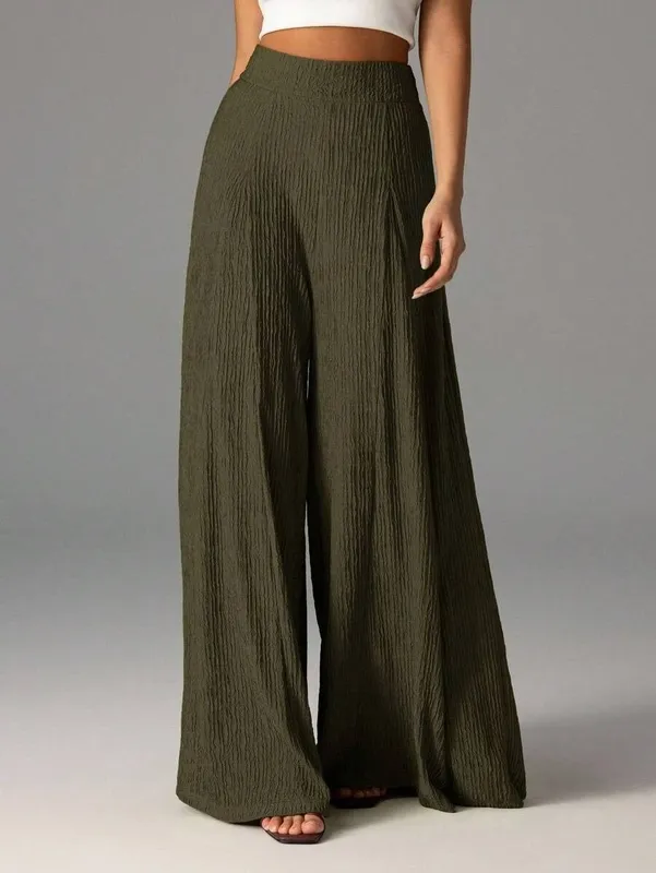 Green Wide Leg Pants