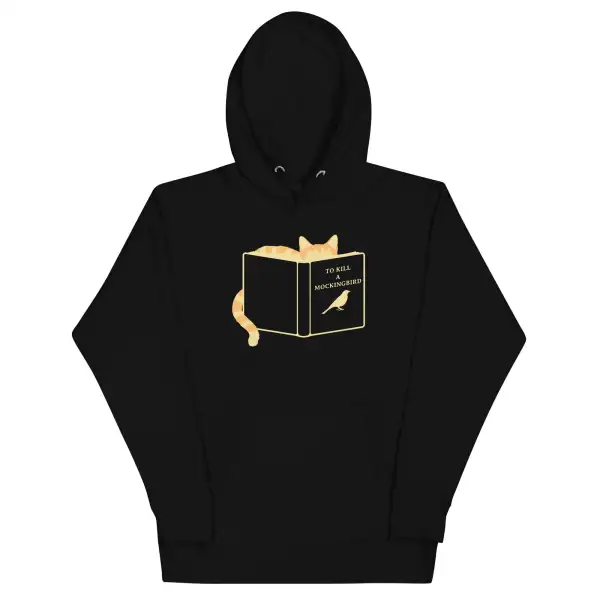 Literary Bird Graphic Hoodie