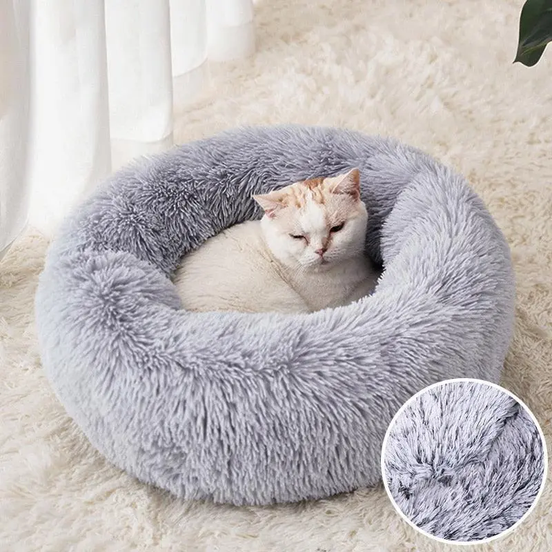 Plush Round Pet Bed