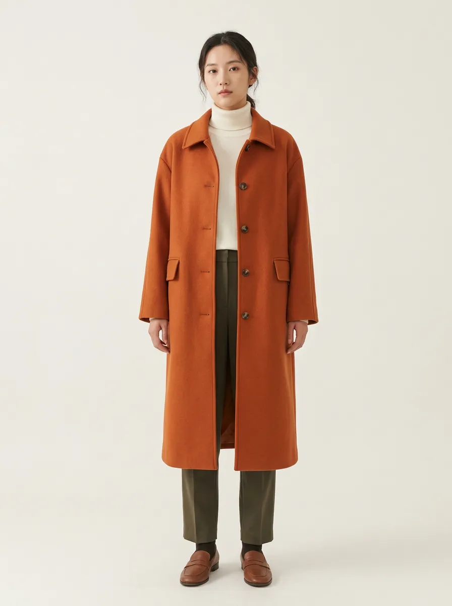 Easygoing Wool-Blend Longline Outerwear Coat