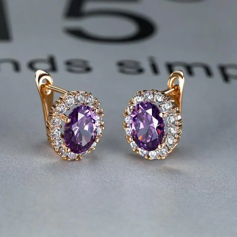 Stone Earrings Ear Clip