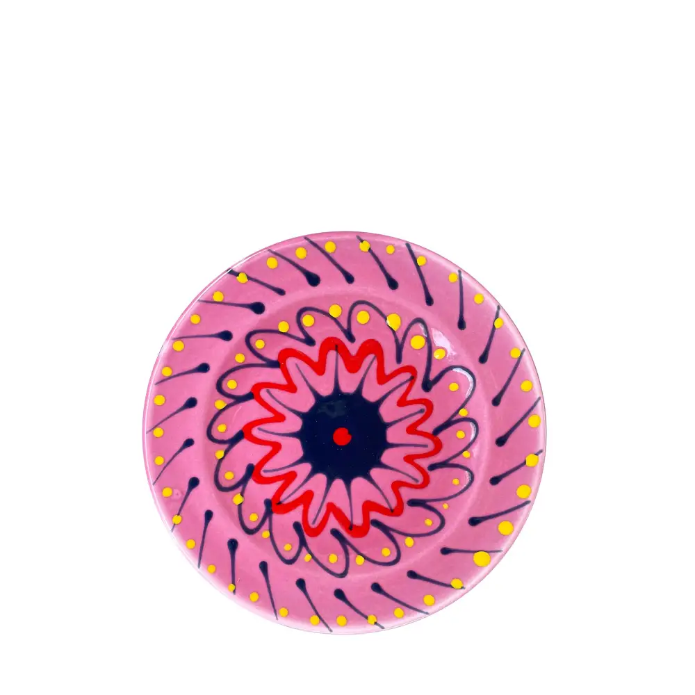 Individually-Painted Ceramic Dessert And Side Plate