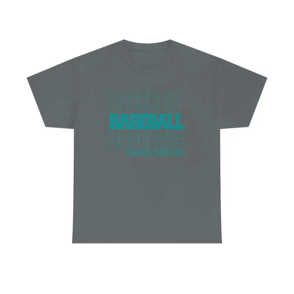 Baseball Coastal Carolina in Modern Stacked Lettering