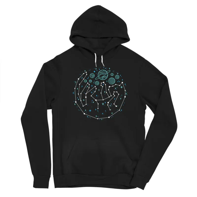 Cosmic Hand Hoodie, Unique Space Fashion Item