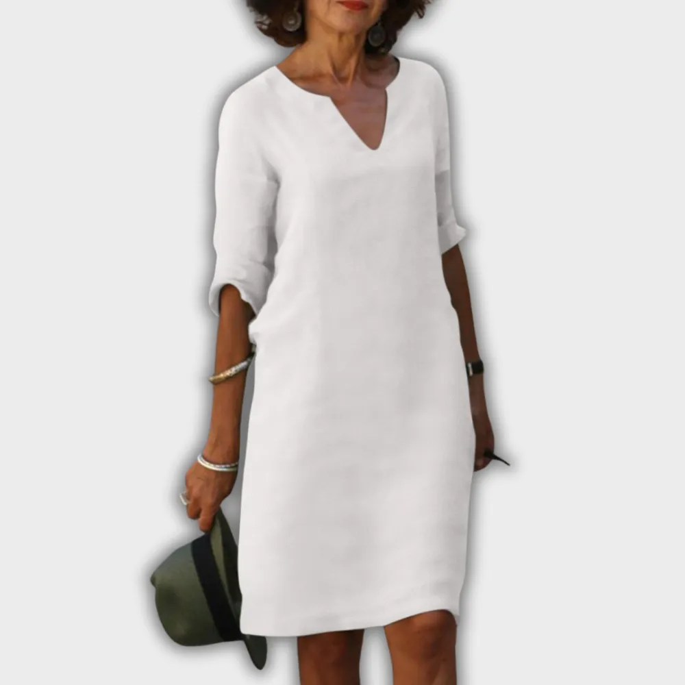 V-Neck Relaxed Casual Dress