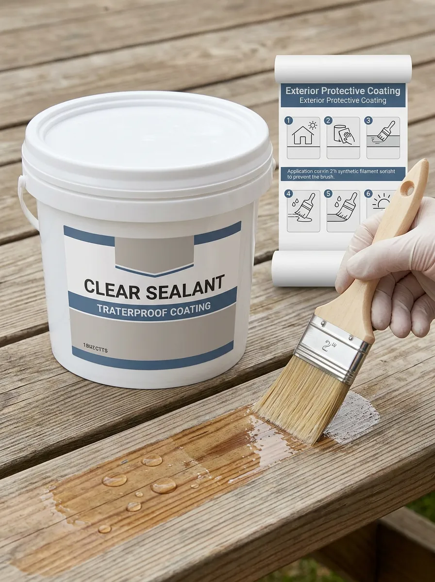 Wood-Surface Clear Waterproof Coating for Maintenance Projects