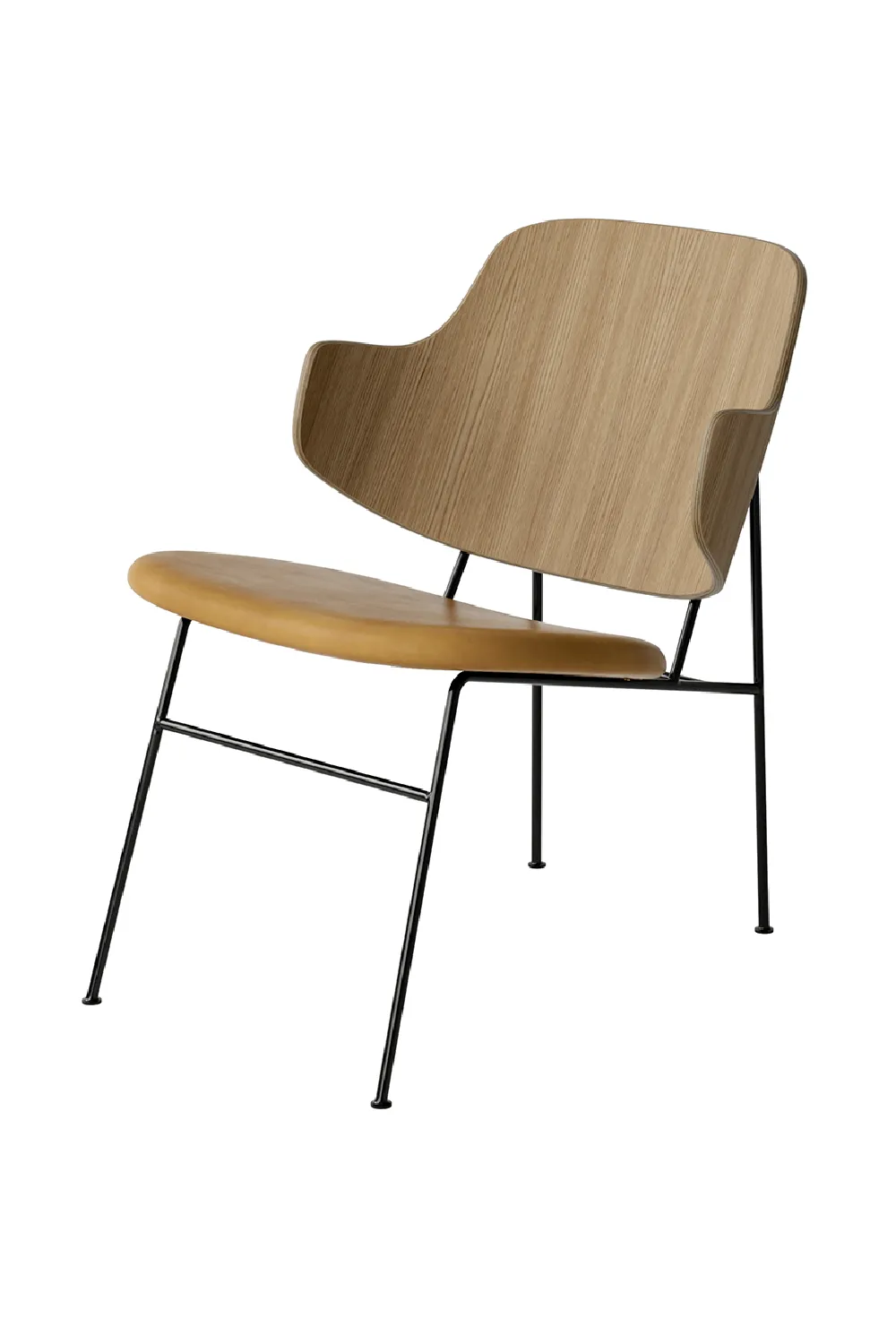 Curved Upholstered Lounge Chair