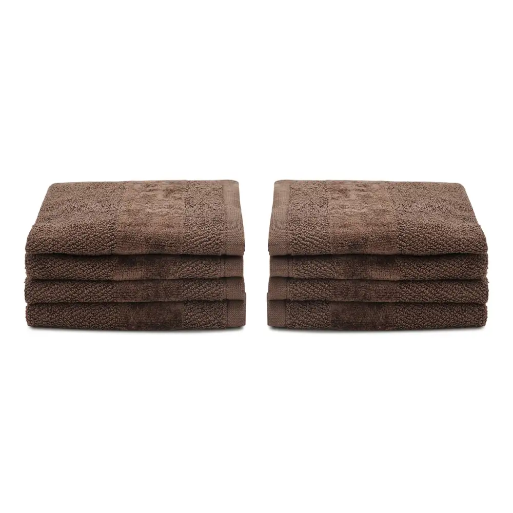 Brown Cotton Face Towel Set