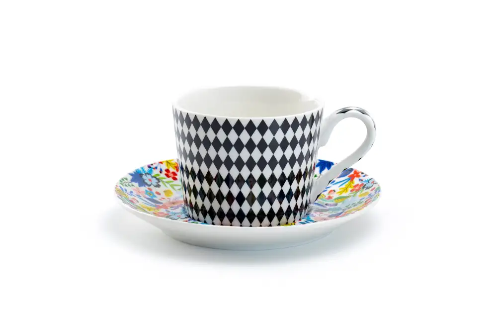 Whimsical Cup Saucer Bone China Tea Cup And Saucer