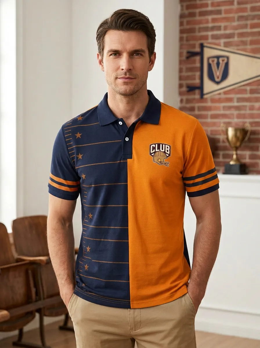 Men's Distinctive Gridiron Helmet Polo Shirt
