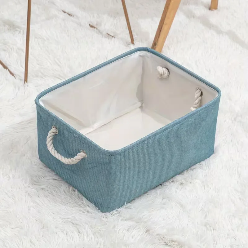Fabric Storage Bin with Rope Handles
