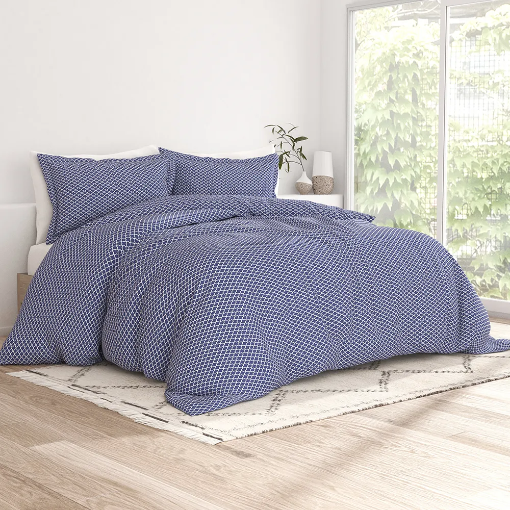 Quatrefoil Pattern Duvet Cover Set