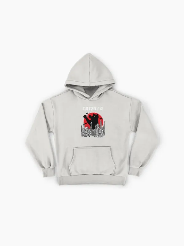 Catzilla Monster Illustration Hoodie