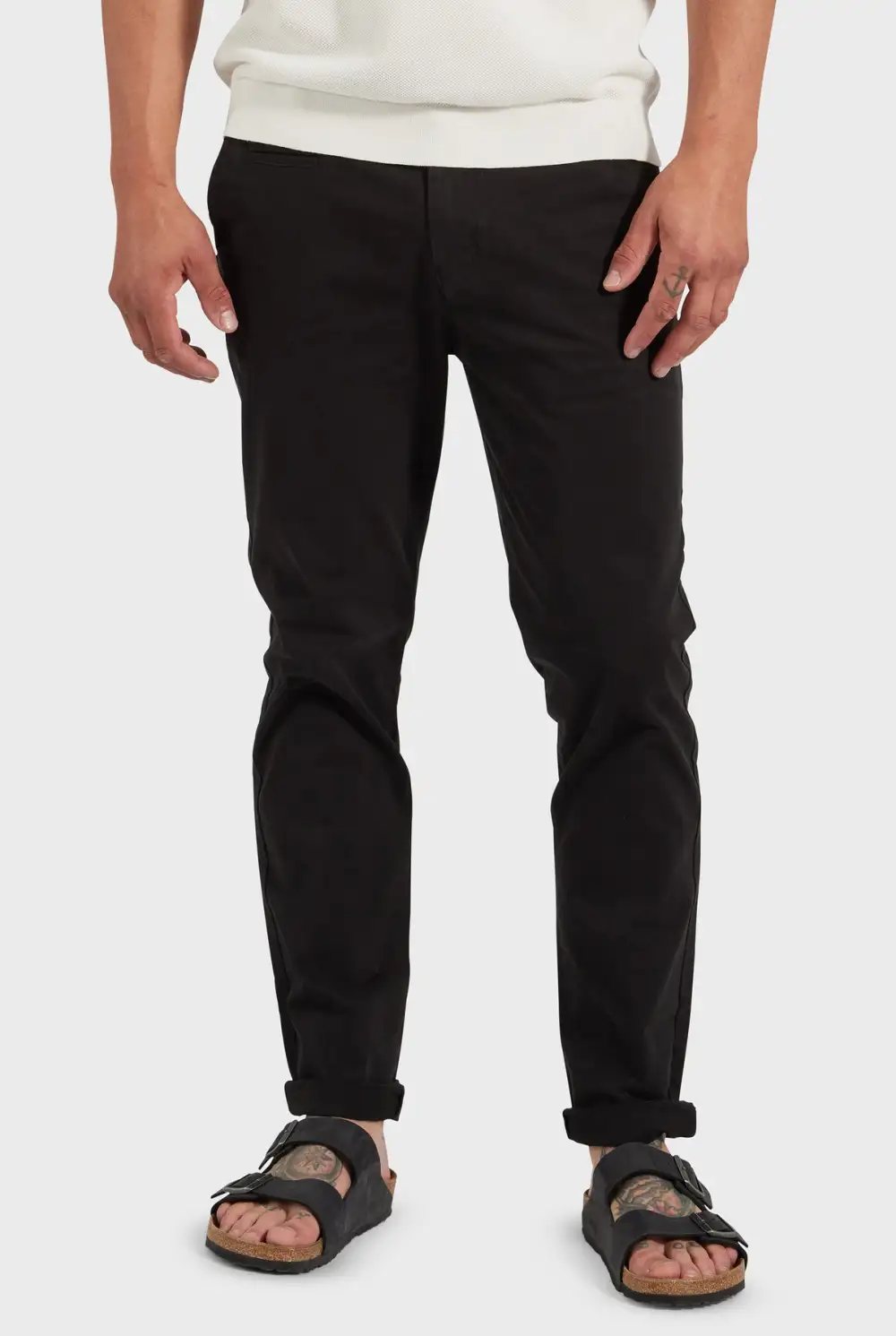 Slim Tapered Stretch Cotton Casual Jogger Pants