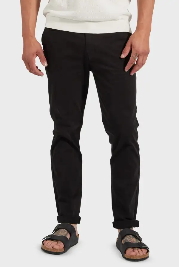 Slim Tapered Stretch Cotton Casual Jogger Pants