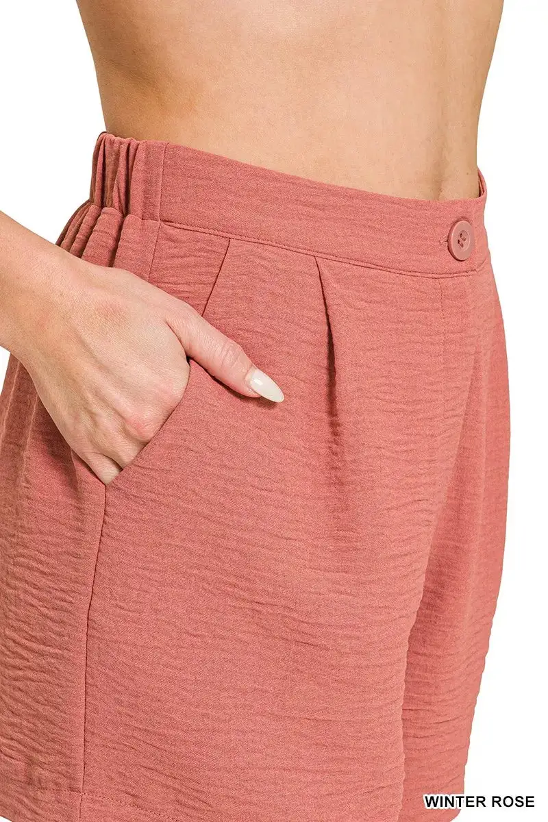Pull On Elastic Waist Shorts
