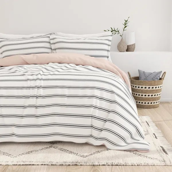 Desert Stripe Pattern Reversible Duvet Cover Set