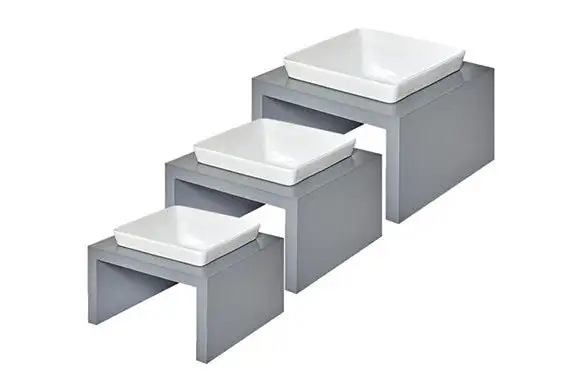 Modern Wooden Single Pet Feeder
