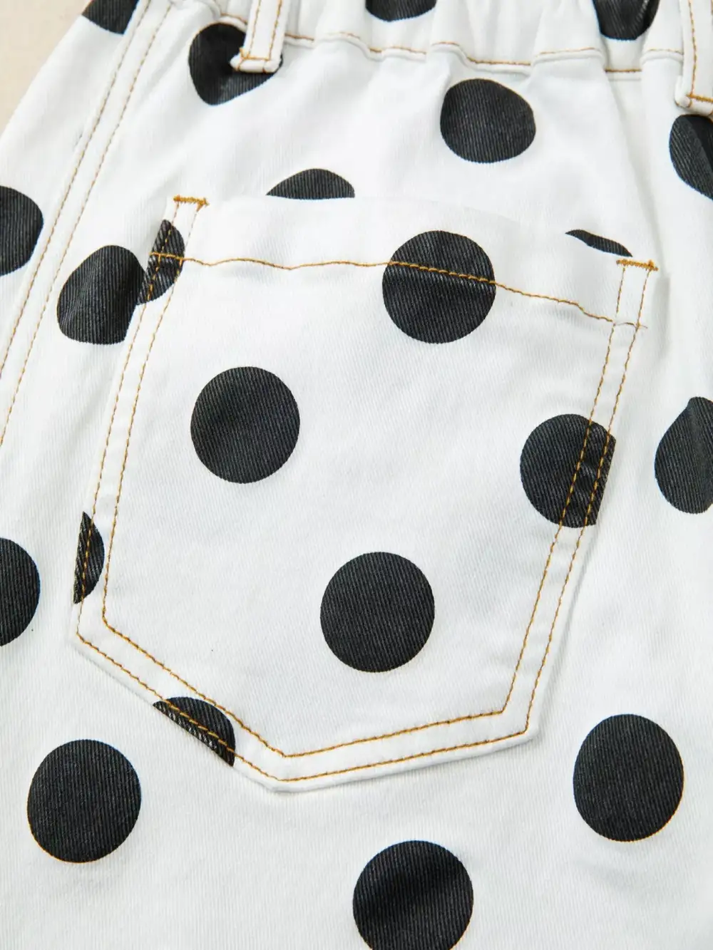 Polka Dot High Waist Jeans
