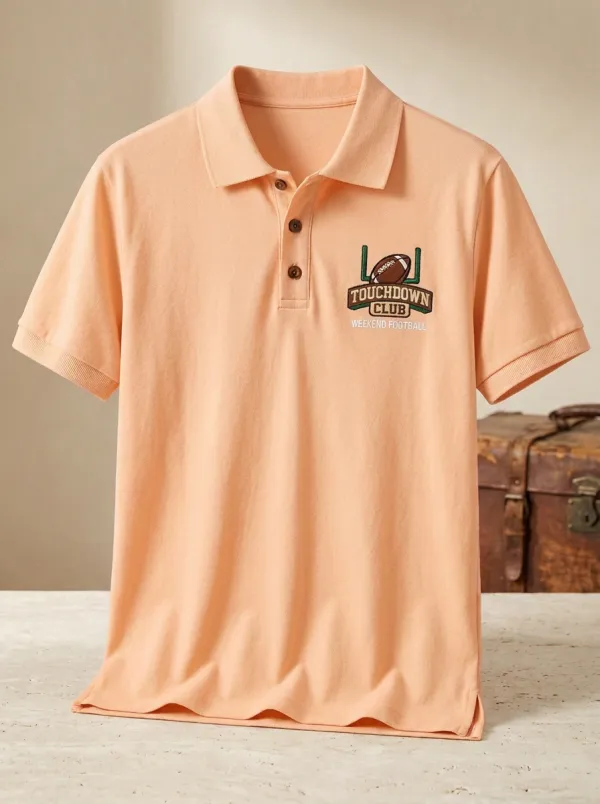 Football Inspired Casual Polo Shirt