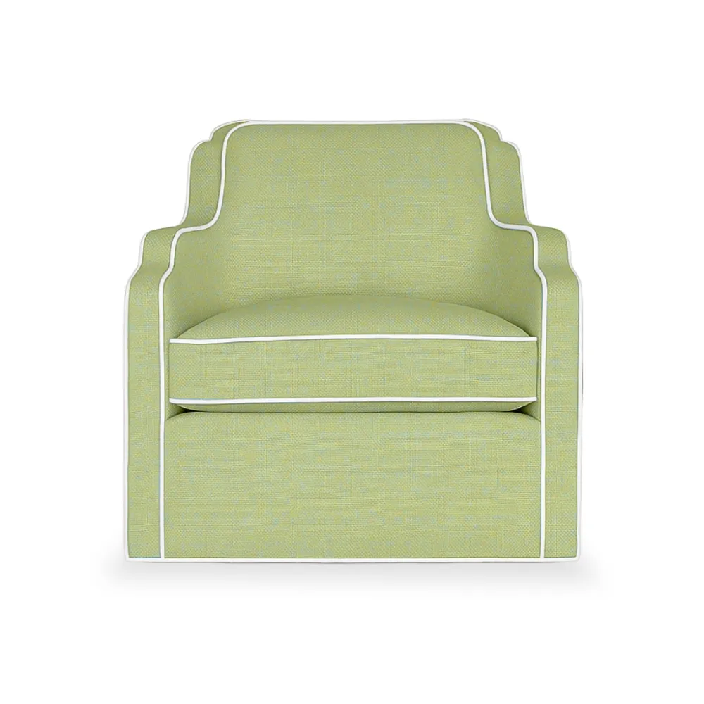 Scalloped Swivel Chair