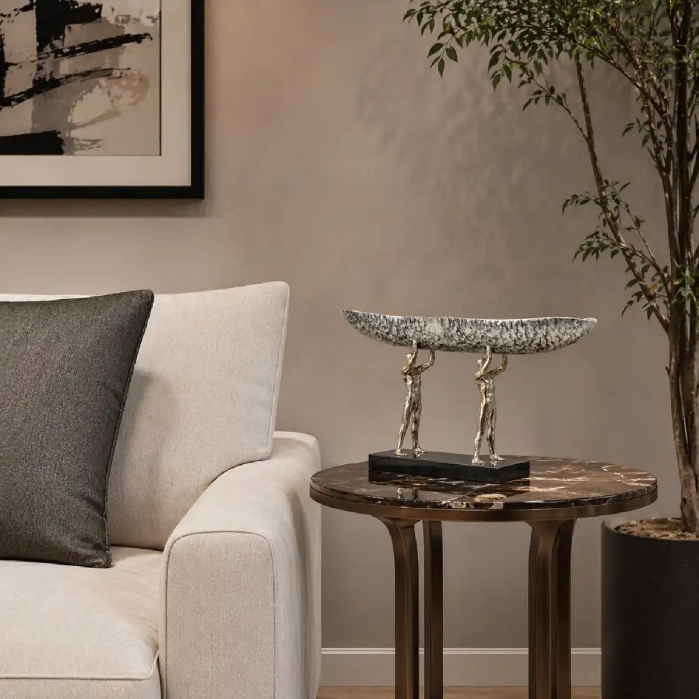 Sculptured Iron Decorative Bowl