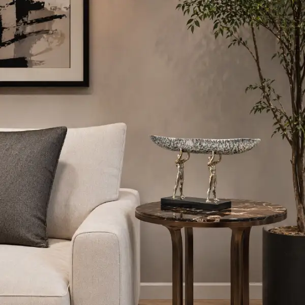 Sculptured Iron Decorative Bowl