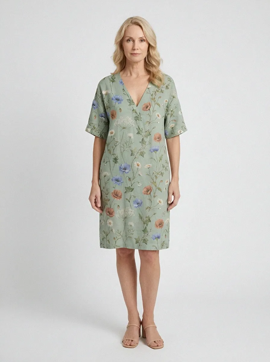 Women's Summer Vacation Wildflower Floral Printed Dress