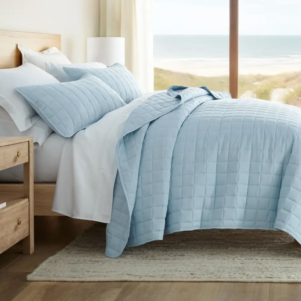 Square Quilted Coverlet Set