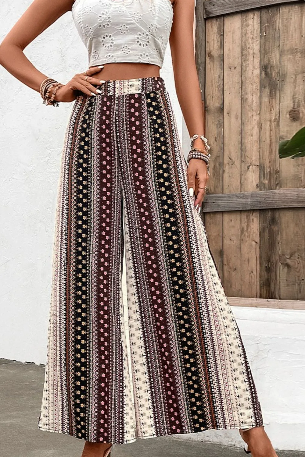Easy High Waist Wide Leg Pants